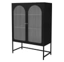 ML-DESIGN Vitrinenschrank Schwarz mit Rosegold Akzenten Stahl Bild 2