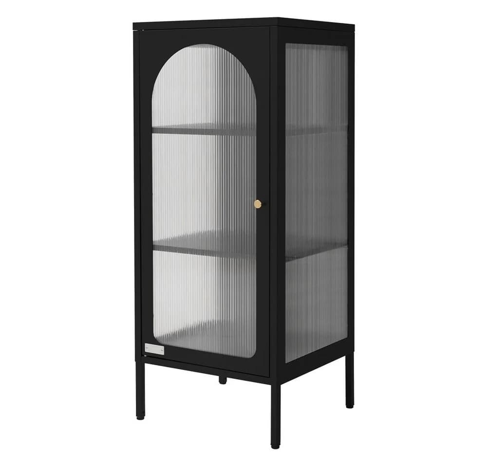ML-DESIGN Vitrinenschrank Schwarz mit Rosegold-Griffen - Bild 2