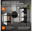 ML-DESIGN Vitrinenschrank Schwarz mit Rosegold-Griffen Bild 3