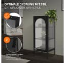 ML-DESIGN Vitrinenschrank Schwarz mit Rosegold-Griffen Bild 4
