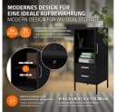 ML-DESIGN Vitrinenschrank Schwarz Silber Stahl mit Schubladen Bild 3
