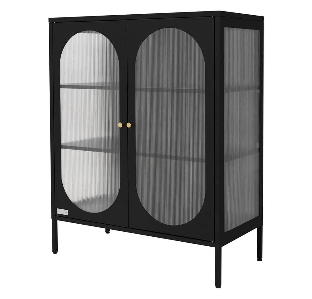 ML-DESIGN Vitrinenschrank Schwarz Rosegold - Bild 2