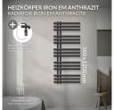 LuxeBath Badheizkörper Iron EM Heizkörper Handtuchtrockner Anthrazit Bild 1