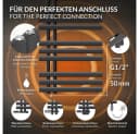 LuxeBath Badheizkörper Iron EM Heizkörper Handtuchtrockner Anthrazit Bild 4