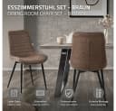 ML-DESIGN Esszimmerstühle 6er Set Braun PU-Kunstleder Bild 1