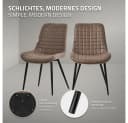 ML-DESIGN Esszimmerstühle 6er Set Braun PU-Kunstleder Bild 3