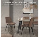 ML-DESIGN Esszimmerstühle 6er Set Braun PU-Kunstleder Bild 5