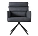 ML-DESIGN Polsterstuhl Esszimmerstühle 6er Set Anthrazit Polyester 180° Drehbar Bild 1