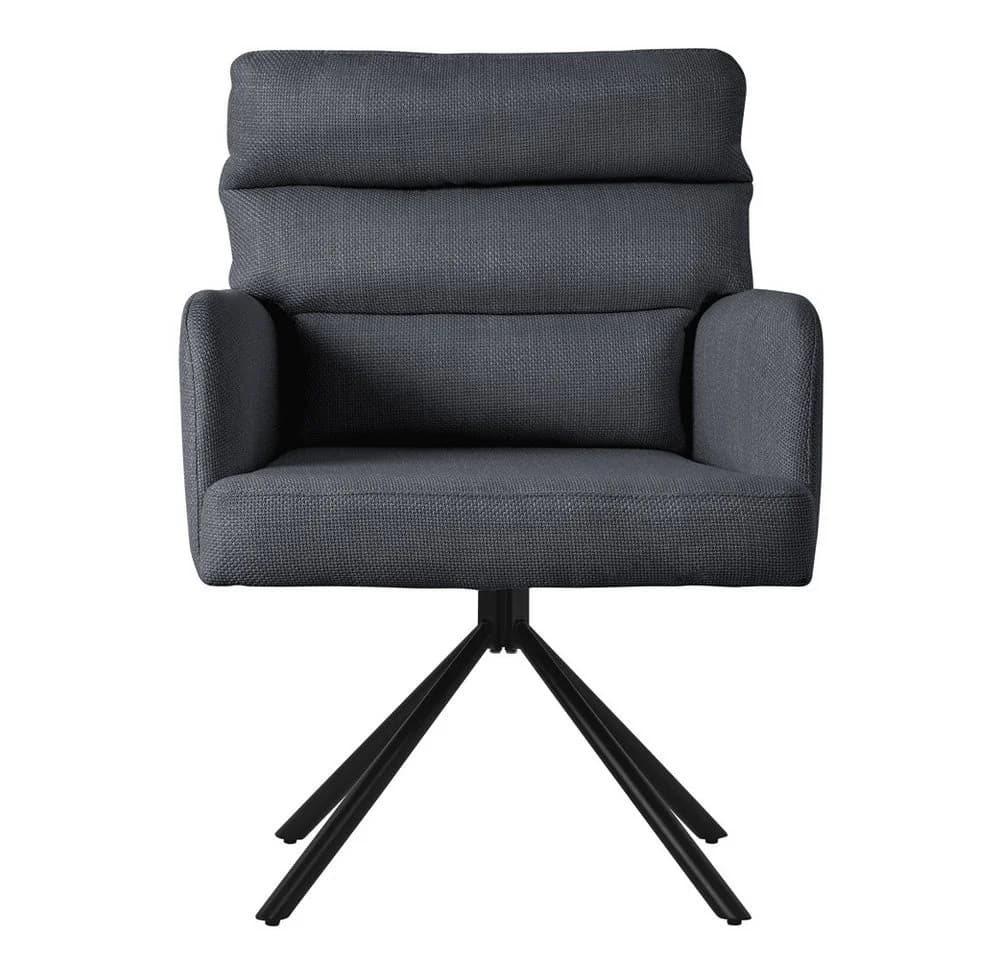 ML-DESIGN Polsterstuhl Esszimmerstühle 6er Set Anthrazit Polyester 180° Drehbar