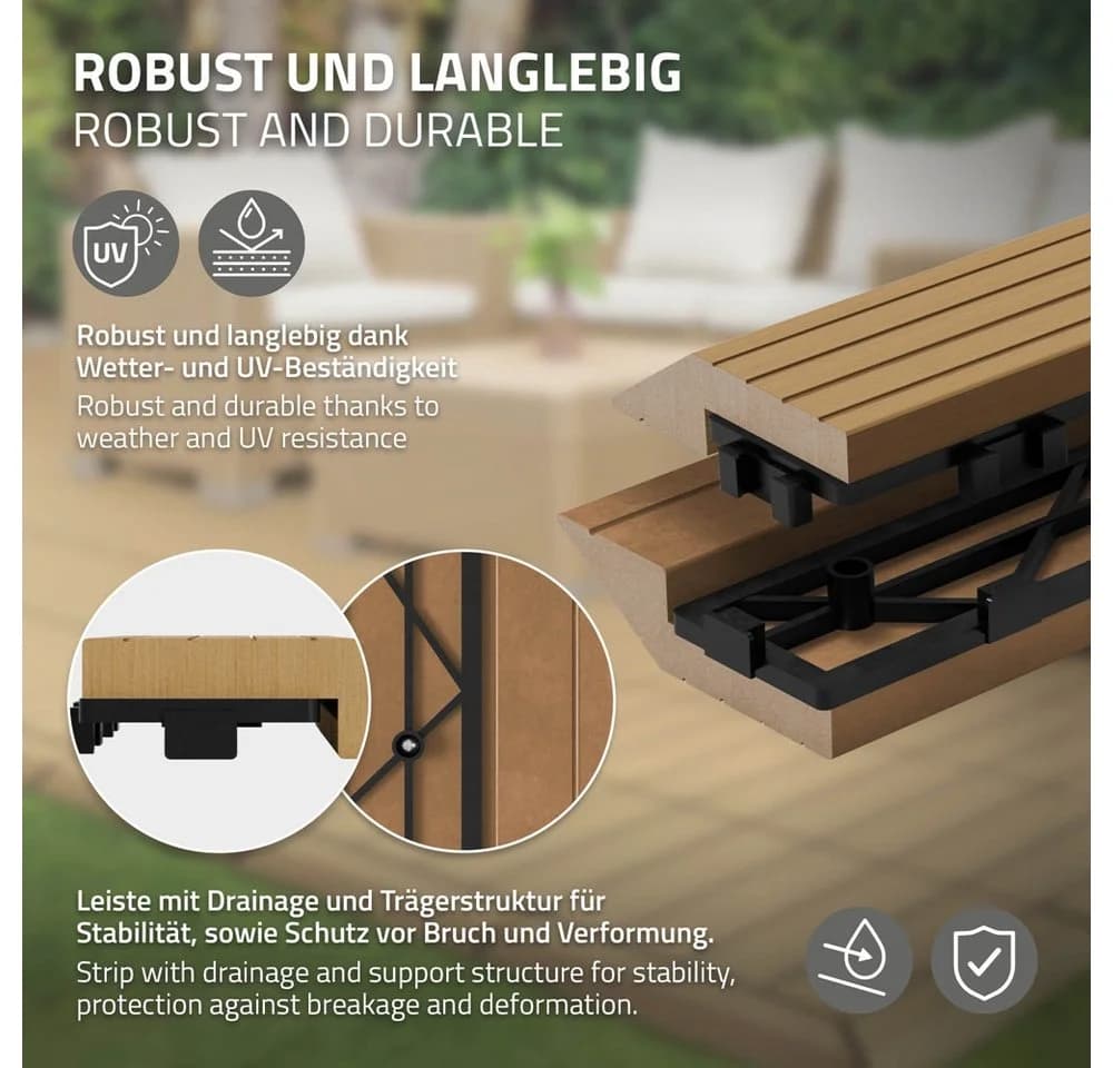 ML-DESIGN WPC Abschlussleiste gerade Teak-Optik - Bild 3