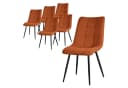 ML-DESIGN 6er Set Esszimmerstühle Orange Schwarz Polyester Bild 2