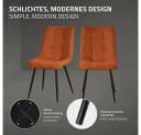 ML-DESIGN 6er Set Esszimmerstühle Orange Schwarz Polyester Bild 3