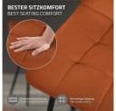 ML-DESIGN 6er Set Esszimmerstühle Orange Schwarz Polyester Bild 4
