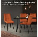 ML-DESIGN 6er Set Esszimmerstühle Orange Schwarz Polyester Bild 5