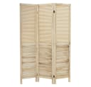 ML-DESIGN Paravent Raumteiler 3-teilig Beige Naturholz Bild 2