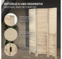 ML-DESIGN Paravent Raumteiler 3-teilig Beige Naturholz Bild 4