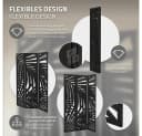 ML-DESIGN Paravent Raumteiler 3-teilig Schwarz Faltbar Bild 3