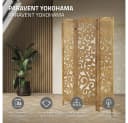 ML-DESIGN Paravent Raumteiler 3-teilig Braun Naturholz Bild 1
