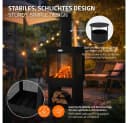 ML-DESIGN Gartenkamin mit Schornstein Schwarz Stahl Bild 3