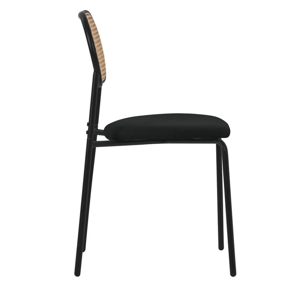 ML-DESIGN Esszimmerstuhl Rattan Polsterstuhl Schwarz 4er Set - Bild 3