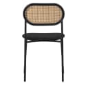 ML-DESIGN Esszimmerstuhl Rattan Polsterstuhl Schwarz 4er Set Bild 4