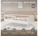ML-DESIGN Kinderbett mit Matratze und Lattenrost Weiß/Natur Bild 1