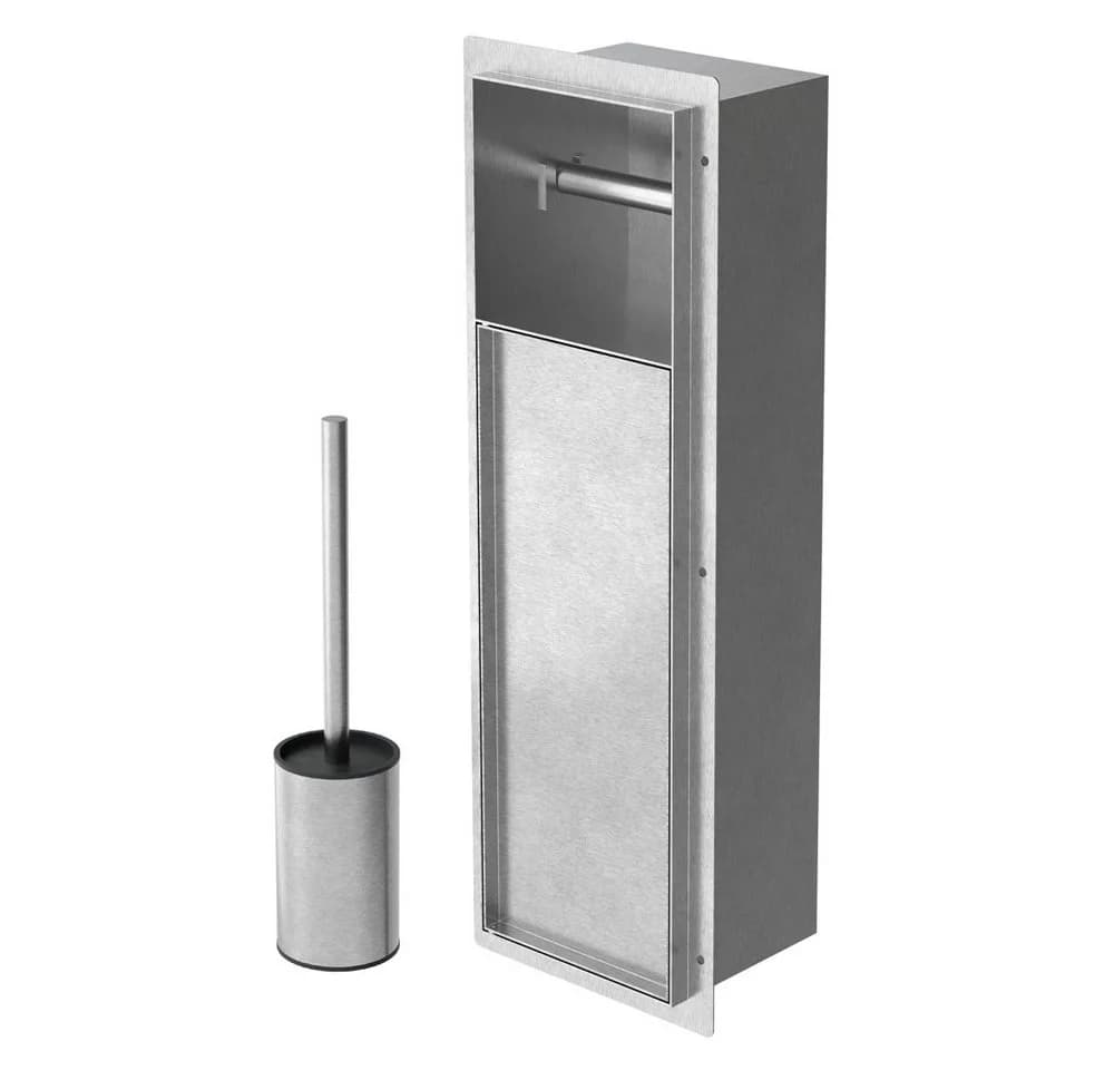 LuxeBath Toilettenpapierhalter Unterputz-Schrankmodul Edelstahl - Bild 2