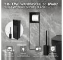 LuxeBath Unterputz-WC-Modul Schwarz Edelstahl mit Toilettenpapierhalter Bild 1