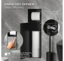 LuxeBath Unterputz-WC-Modul Schwarz Edelstahl mit Toilettenpapierhalter Bild 5