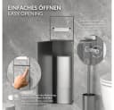 LuxeBath Toilettenpapierhalter Unterputz-Schrankmodul Edelstahl mit Stauraum Bild 5