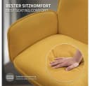 ML-DESIGN Polsterstuhl 2er Set Senf 360° Drehbar mit Armlehne Bild 4