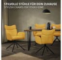 ML-DESIGN Polsterstuhl 2er Set Senf 360° Drehbar mit Armlehne Bild 5