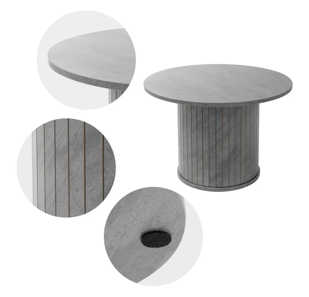 ML-DESIGN Couchtisch Rund Grau Beton-Optik Modern - Bild 4