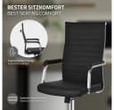 ML-DESIGN Bürostuhl Schwarz mit Armlehnen & Wippfunktion Bild 5
