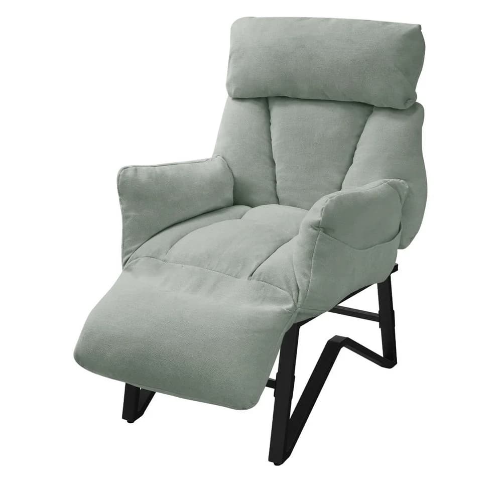 ML-DESIGN Relaxsessel Grau-Grün mit verstellbarer Fußablage - Bild 2