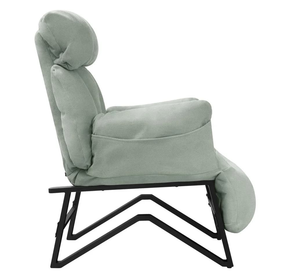 ML-DESIGN Relaxsessel Grau-Grün mit verstellbarer Fußablage - Bild 3