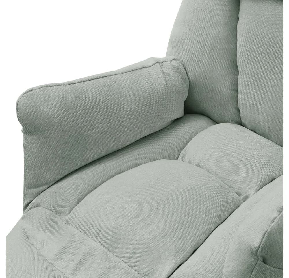 ML-DESIGN Relaxsessel Grau-Grün mit verstellbarer Fußablage - Bild 5