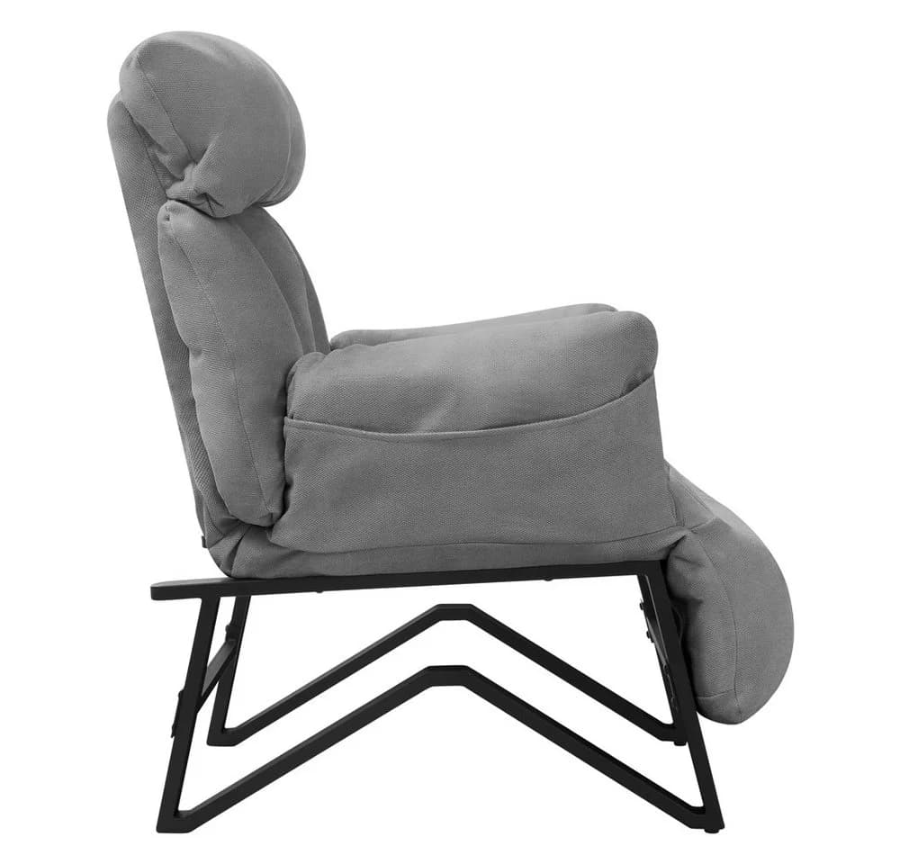 ML-DESIGN Lounge Chair Relaxsessel Grau/Schwarz - Bild 3