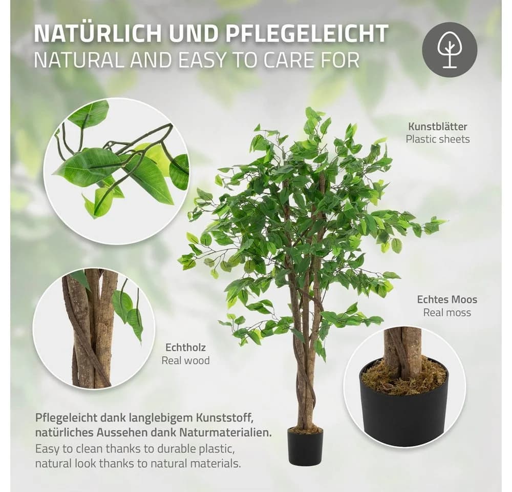 Kunstpflanze Ficus 120 cm ML-DESIGN - Bild 3