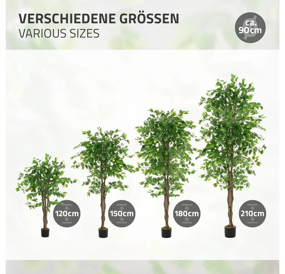 Kunstpflanze Ficus 120 cm ML-DESIGN - Bild 5