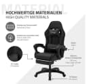 ML-DESIGN Bürostuhl Gaming Stuhl Schwarz Ergonomisch mit Lordosenkissen Bild 5