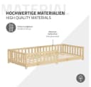 ML-DESIGN Kinderbett mit Rausfallschutz Kiefernholz Natur 90x200cm Bild 5