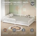 ML-DESIGN Kinderbett mit Rausfallschutz Weiß Kiefernholz Bild 1
