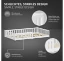 ML-DESIGN Kinderbett mit Rausfallschutz Weiß Kiefernholz Bild 3