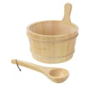 LuxeBath Sauna-Aufgussset 2-teilig Kiefernholz 4L mit Kelle Bild 2