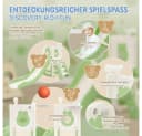 Joyz Rutsche Spielzeug Set 3in1 mit Rutsche und Basketballkorb Weiß-Grün Bild 4