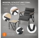 ML-DESIGN Gartenlounge-Set 3-tlg. Anthrazit/Grau mit Keramikglas-Tisch Bild 3