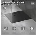 LuxeBath Duschwanne 80x80cm Schwarz mit Ablaufgarnitur Bild 1
