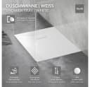 LuxeBath Duschwanne 90x70 cm Weiß mit Ablaufgarnitur Bild 1