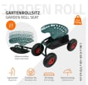 ECD Germany Gartenrollsitz 360° drehbar und höhenverstellbar bis 150 kg, Gartenwagen aus Stahl Bild 1